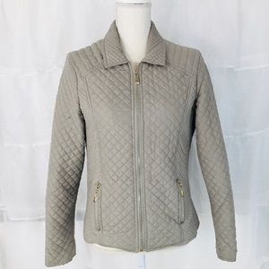B&H Quilted Jacket, beige, sz M